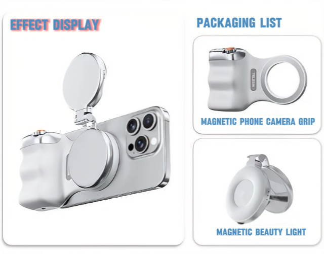💥Foto-fyldlysartefakt💥 Magnetisk telefonkameragreb
