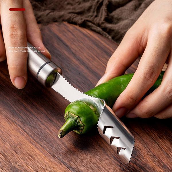 Fjern kernehus fra peberfrugter på få sekunder! Peberudkerner i rustfrit stål
