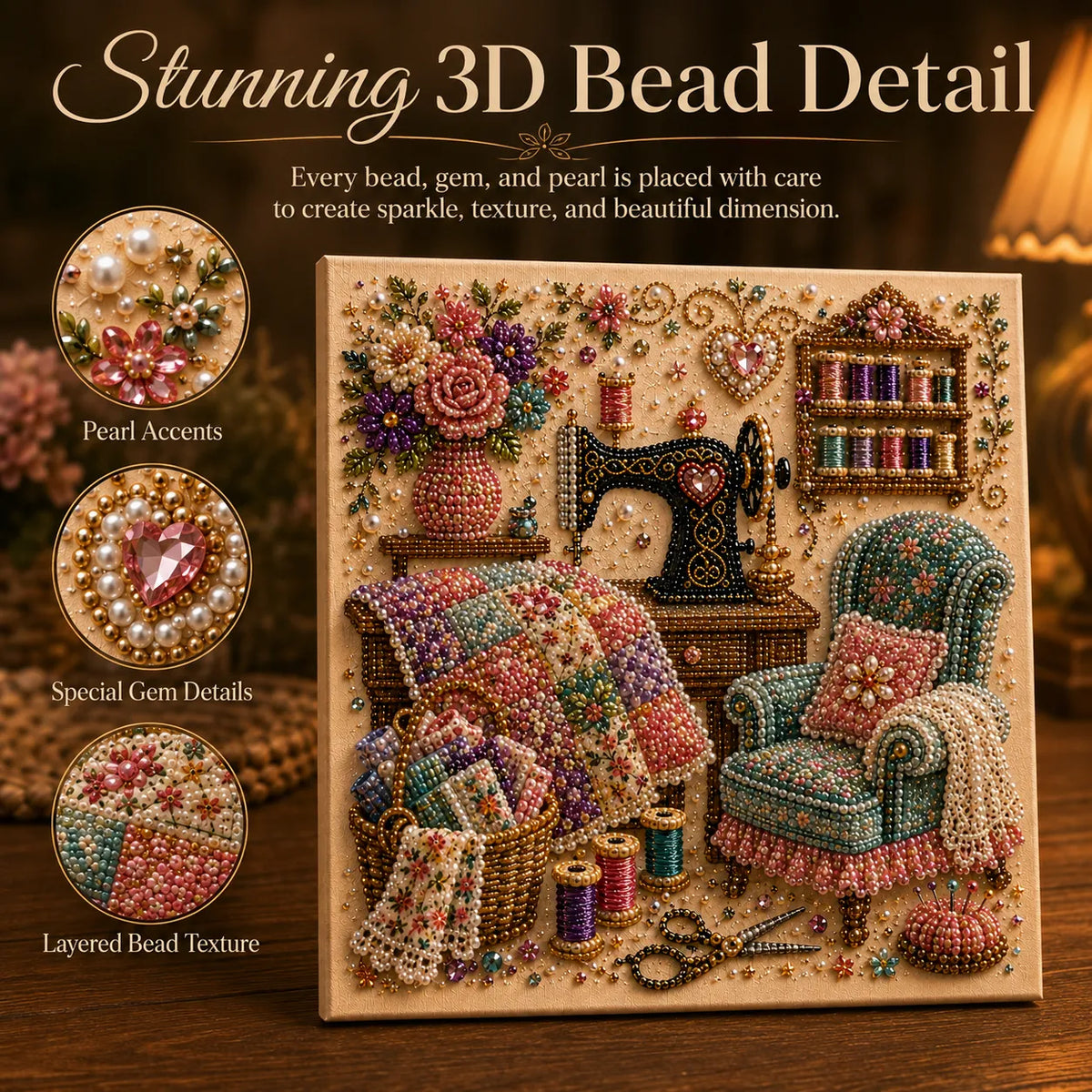 ⏳🔥Begrænset tid — 67 % RABAT!🎁💎3D-diamond painting-sæt med hyggelige hobbyrum — slap af & skab🧘