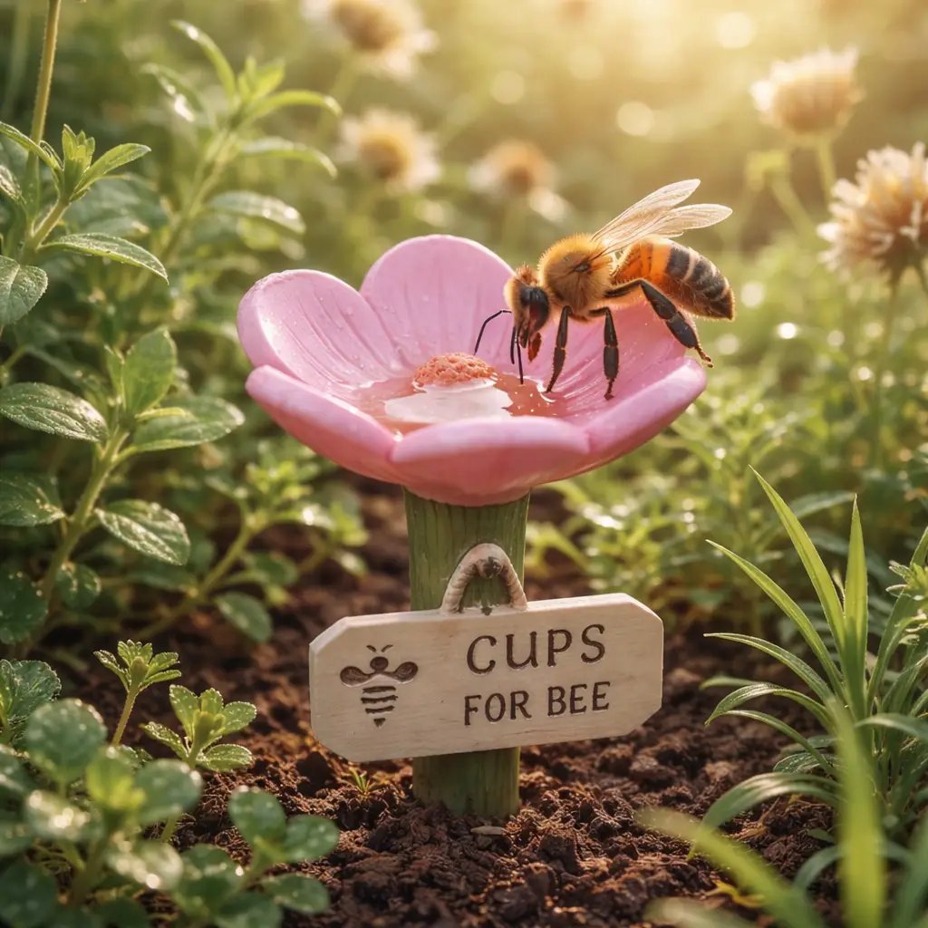🐝 Blomsterformet bi-vandstation 💧