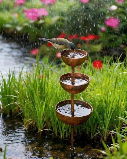 🐦Regnfanger - plantestøtte 🌧️Haveornament i metal