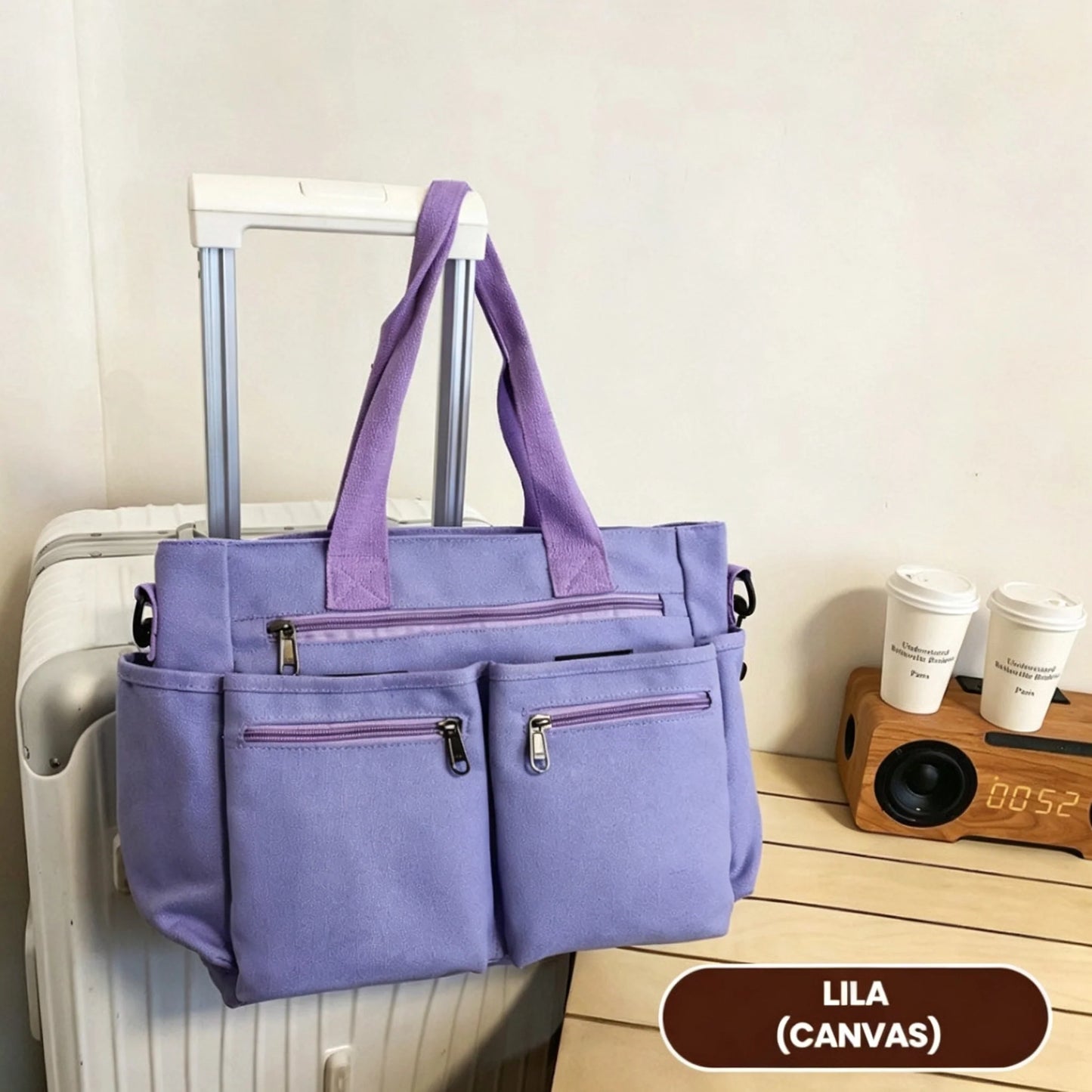 💥💥SALGSFAVORIT – OVER 50.000+ SOLGT!👜Vintage ensfarvet skuldertaske
