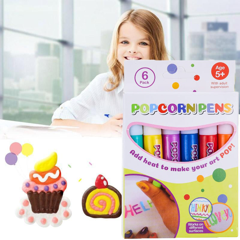 🎨 DIY-pensel til boble-popcornmaling (kræver opvarmning) 🎁