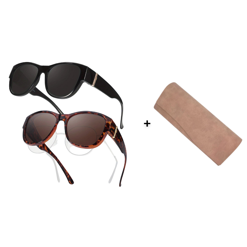 🕶️👓 Til brillebrugere: Disse oversized solbriller passer over dine egne briller og giver dig et filmstjernelook – ingen dyre clip-ons og ingen generende linser!