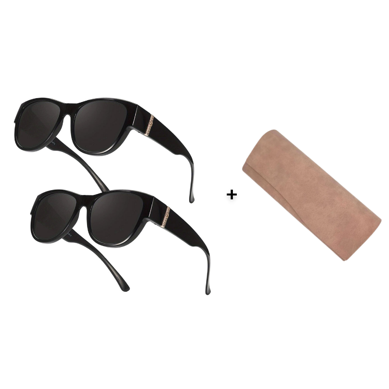 🕶️👓 Til brillebrugere: Disse oversized solbriller passer over dine egne briller og giver dig et filmstjernelook – ingen dyre clip-ons og ingen generende linser!