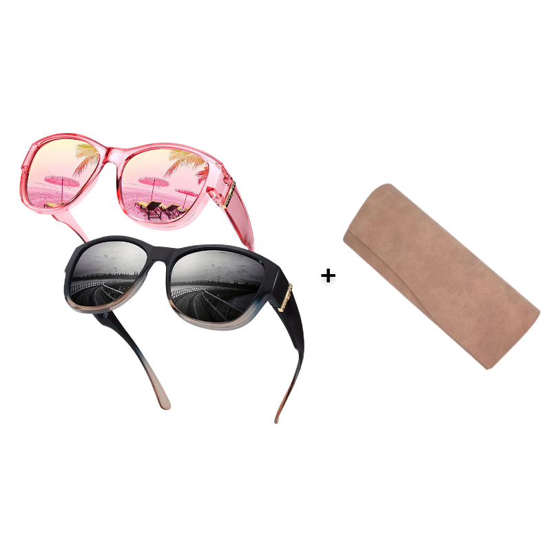 🕶️👓 Til brillebrugere: Disse oversized solbriller passer over dine egne briller og giver dig et filmstjernelook – ingen dyre clip-ons og ingen generende linser!