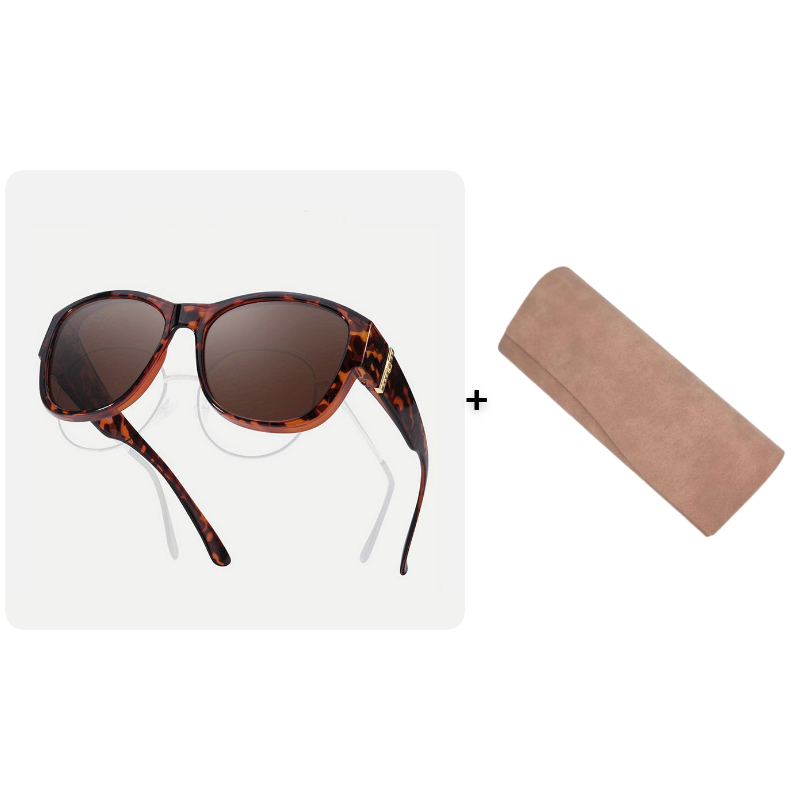 🕶️👓 Til brillebrugere: Disse oversized solbriller passer over dine egne briller og giver dig et filmstjernelook – ingen dyre clip-ons og ingen generende linser!