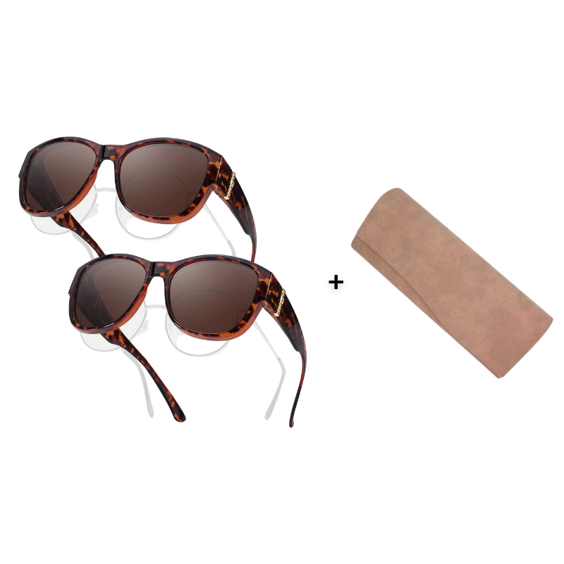 🕶️👓 Til brillebrugere: Disse oversized solbriller passer over dine egne briller og giver dig et filmstjernelook – ingen dyre clip-ons og ingen generende linser!
