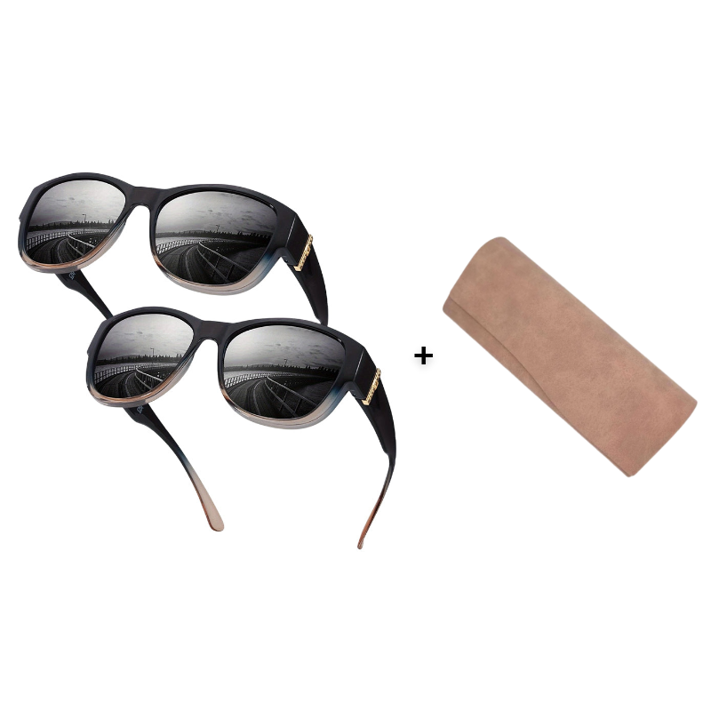 🕶️👓 Til brillebrugere: Disse oversized solbriller passer over dine egne briller og giver dig et filmstjernelook – ingen dyre clip-ons og ingen generende linser!