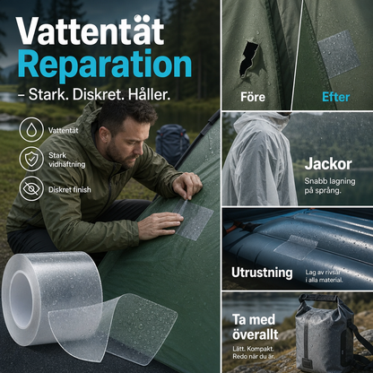 🛠️ Vandtæt transparent TPU-reparationstape til telte og friluftsudstyr