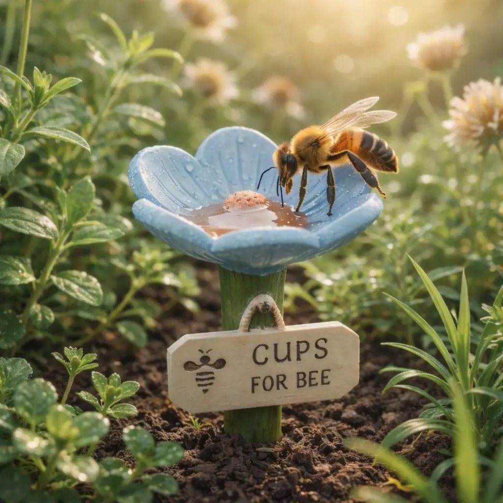 🐝 Blomsterformet bi-vandstation 💧