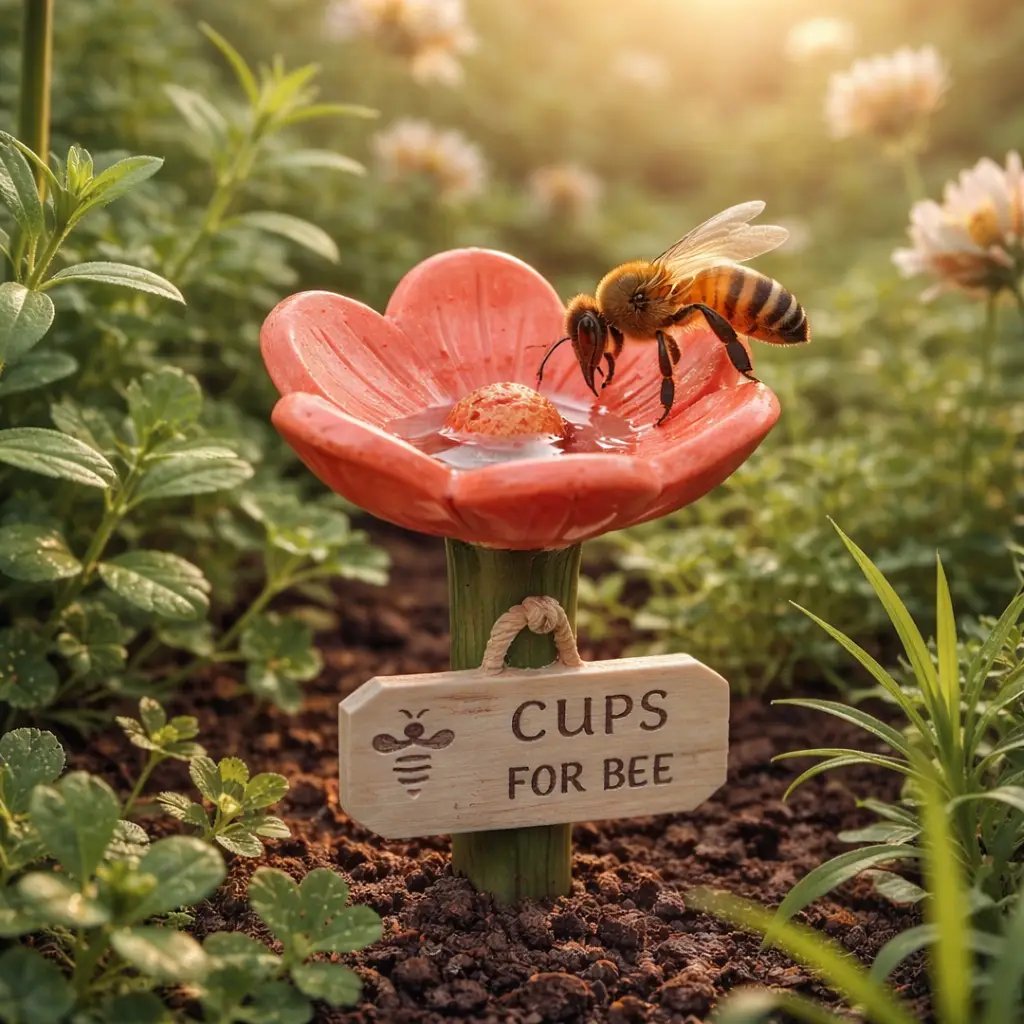 🐝 Blomsterformet bi-vandstation 💧