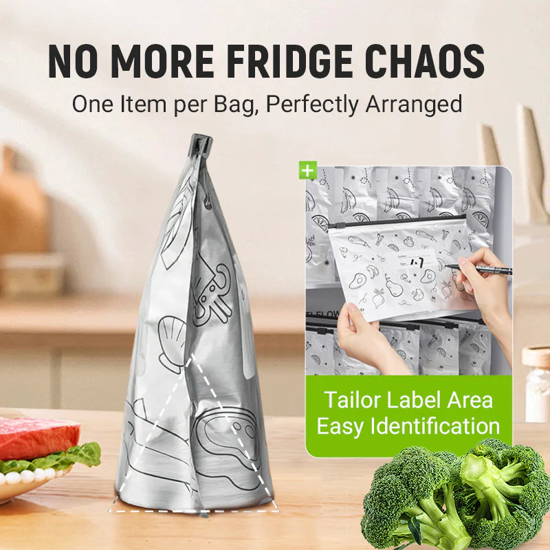 🥦Genanvendelige forseglelige opbevaringsposer i aluminiumsfolie