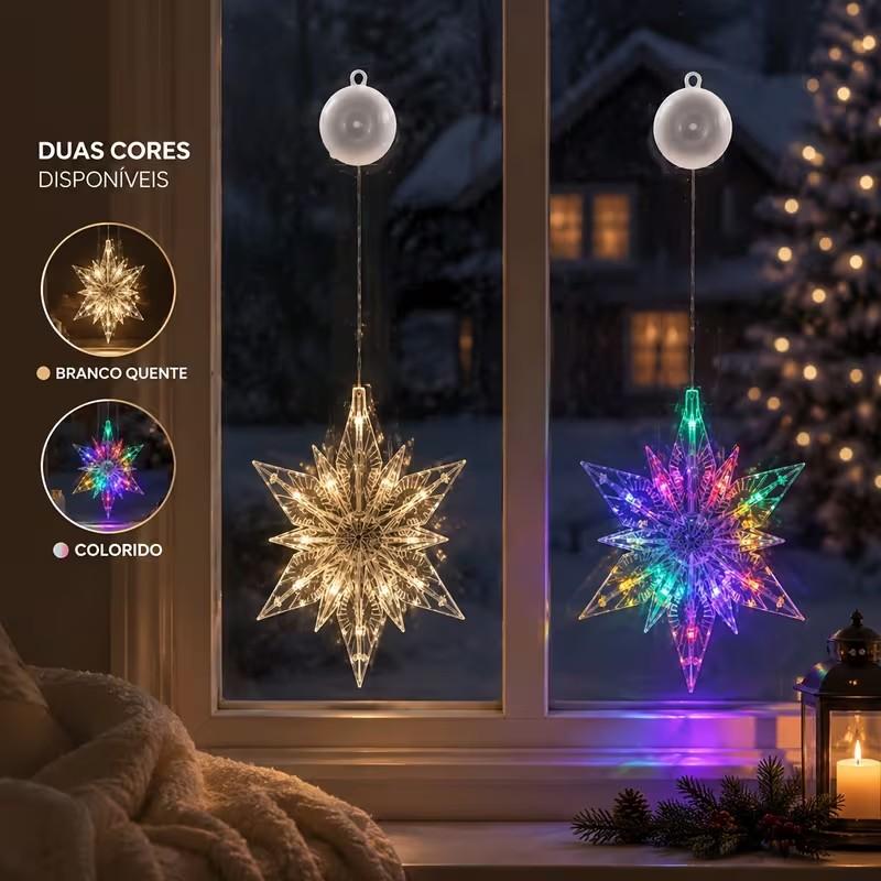 ⏳SIDSTE UDSALGSDAG 🎄❄️ DIY LED-sugekoplamper med julesnefnug ✨ | Batteridrevne, varmt og flerfarvet lys, vindueslamper med sugekop, julepynt til hjem og fest