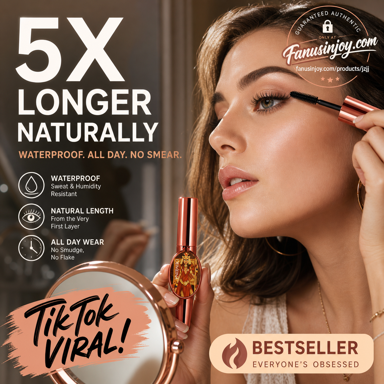 🔥 50% RABAT – Få drømmevipper med 4D mascara – Forlænger – Fortykkker – Nærer – Vandtæt – Let fjernelse – Til alle lejligheder – Tryg & effektiv 💄💪