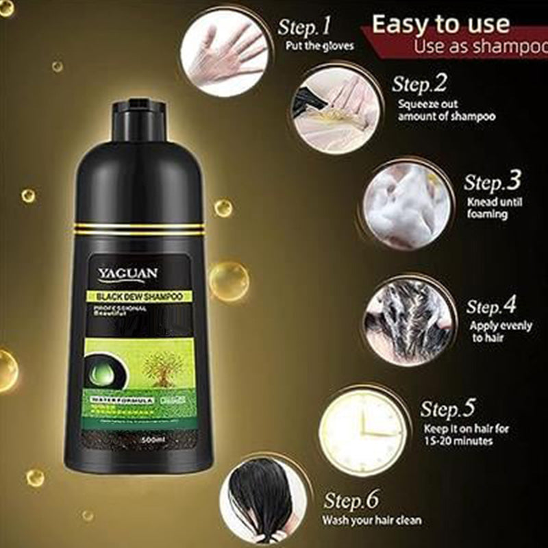 🔥VARMT TILBUD 50 % RABAT🎁Plantebaseret shampoo til dækning af gråt hår