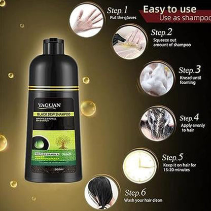 🔥VARMT TILBUD 50 % RABAT🎁Plantebaseret shampoo til dækning af gråt hår