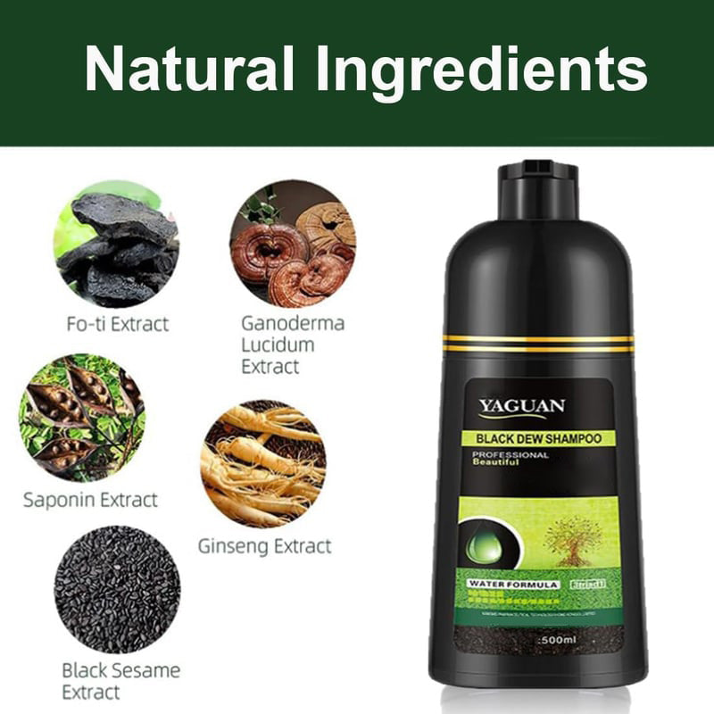 🔥VARMT TILBUD 50 % RABAT🎁Plantebaseret shampoo til dækning af gråt hår