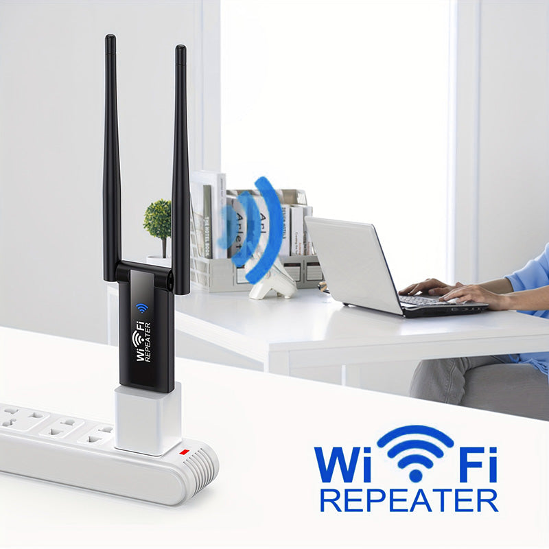 📶 KØB 2 FÅ 1 GRATIS! ✨ USB WiFi-signalforstærker – op til 300 Mbps på 2,4 GHz 🏠🚀
