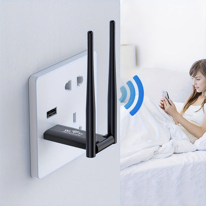 📶 KØB 2 FÅ 1 GRATIS! ✨ USB WiFi-signalforstærker – op til 300 Mbps på 2,4 GHz 🏠🚀