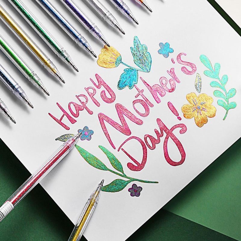 ⏳Sidste dag – specialpris: 129,95 kr.!!💥🎁Glitter-gelpen-sæt – skriver glat 🎨