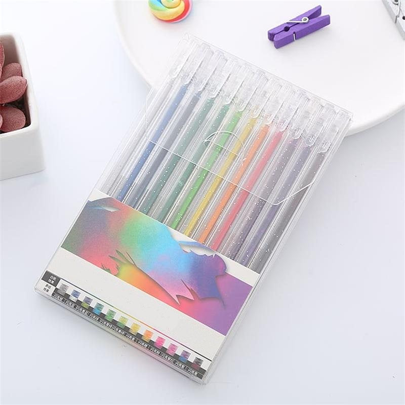 ⏳Sidste dag – specialpris: 129,95 kr.!!💥🎁Glitter-gelpen-sæt – skriver glat 🎨
