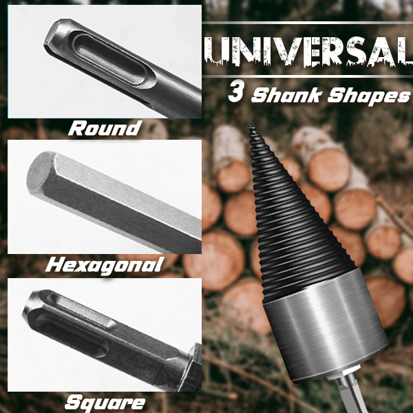 🪓 50 % RABAT NU! 🔩 Brændekløver til boremaskine – højkulstofstål, bærbar & hurtig kløvning – forvandler din boremaskine til en brændekløver