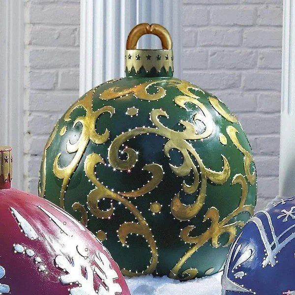✨JULEUDSALG 50 % RABAT✨ Oppustelig julekugle i PVC til udendørs dekoration