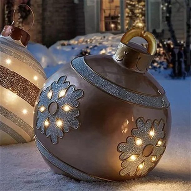 ✨JULEUDSALG 50 % RABAT✨ Oppustelig julekugle i PVC til udendørs dekoration