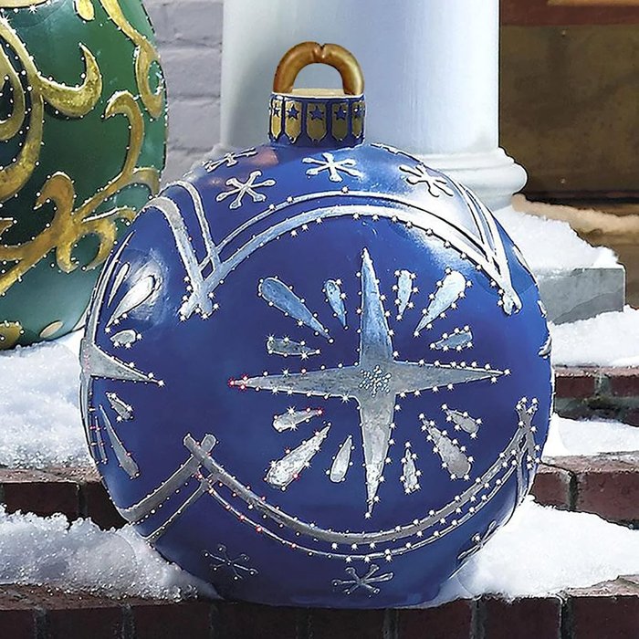 ✨JULEUDSALG 50 % RABAT✨ Oppustelig julekugle i PVC til udendørs dekoration