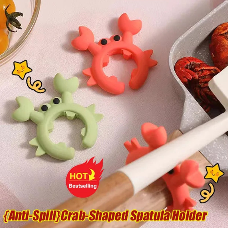 🦀 Krabbeformet redskabsholder i silikone – 3-pak
