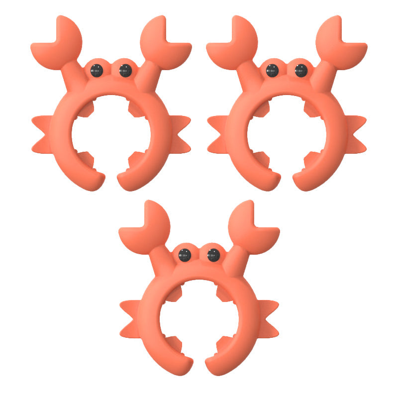 🦀 Krabbeformet redskabsholder i silikone – 3-pak