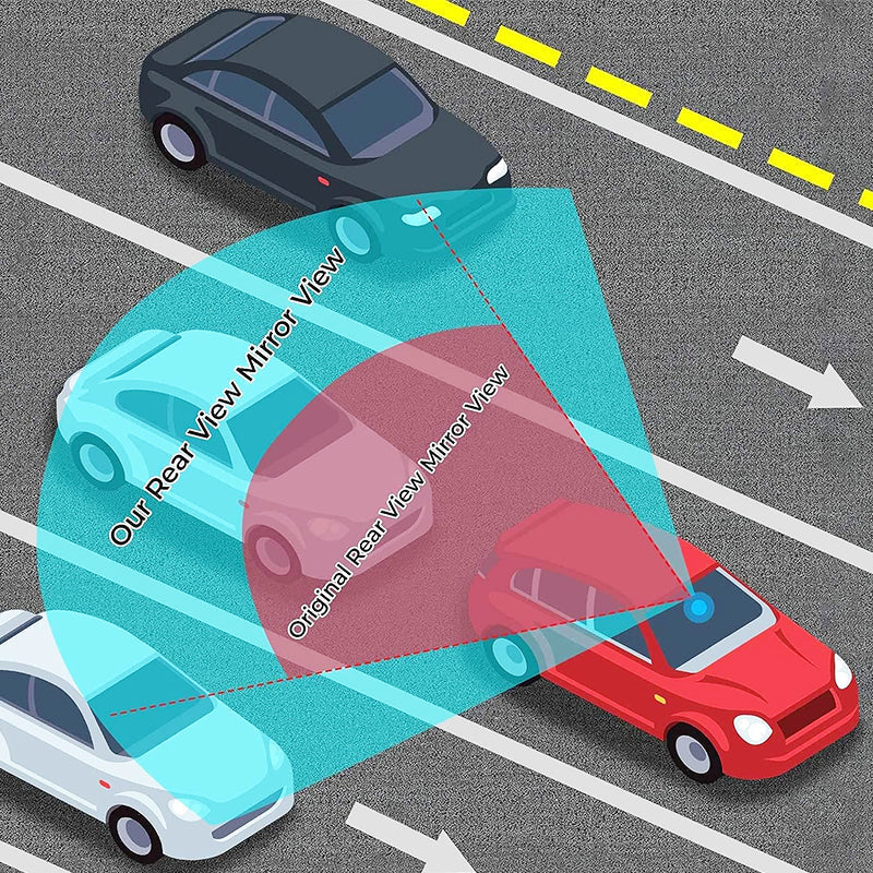 🚗 50 % RABAT NU!👀 Bredt buet bakspejl til bil – vidvinkel & reducerer blinde vinkler – universel nem montering 🛡️