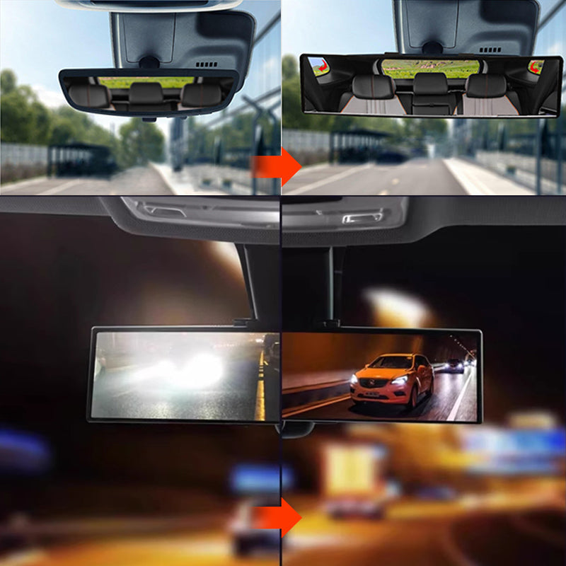 🚗 50 % RABAT NU!👀 Bredt buet bakspejl til bil – vidvinkel & reducerer blinde vinkler – universel nem montering 🛡️
