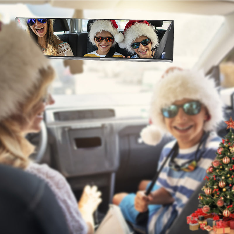 🚗 50 % RABAT NU!👀 Bredt buet bakspejl til bil – vidvinkel & reducerer blinde vinkler – universel nem montering 🛡️