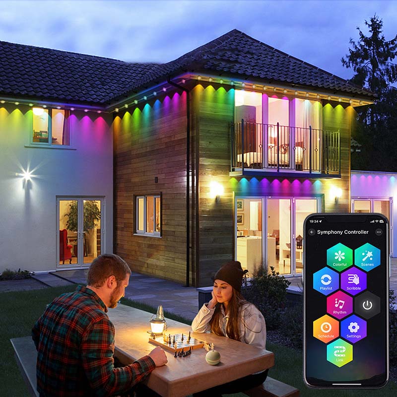 Smart RGB-lyskæde til udendørs brug