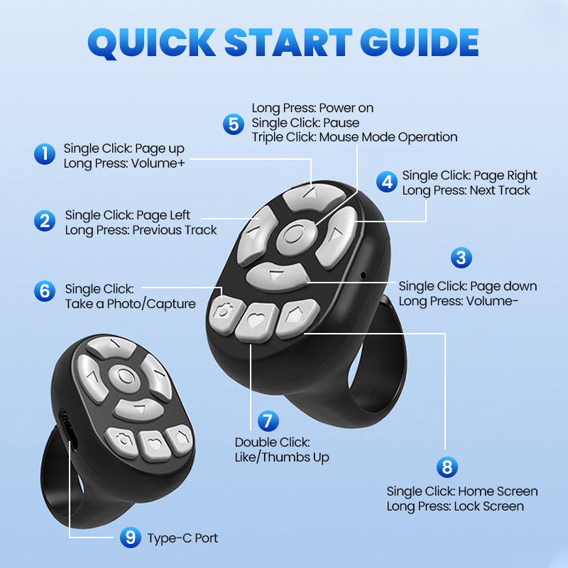 Trådløs Bluetooth-fjernbetjening lige ved hånden