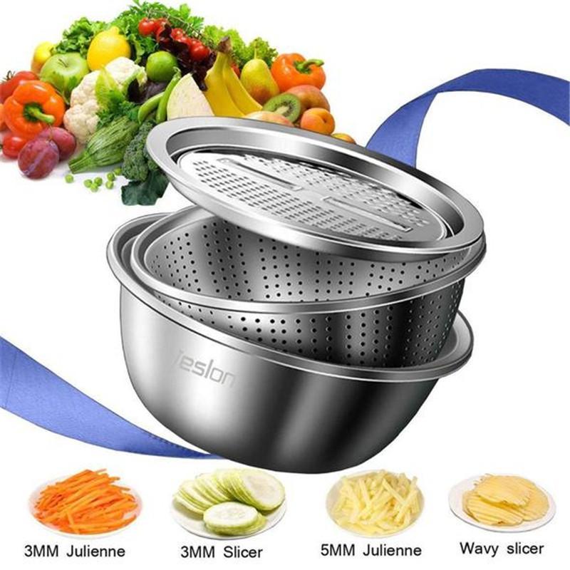 Multifunktionelt køkkensæt i rustfrit stål 🥒🥕🥔🍠