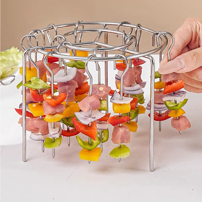 Gratis varmebestandige handsker i begrænset tid🥩Lodret kebabgrill til airfryer + gratis varmebestandige handsker 🍤