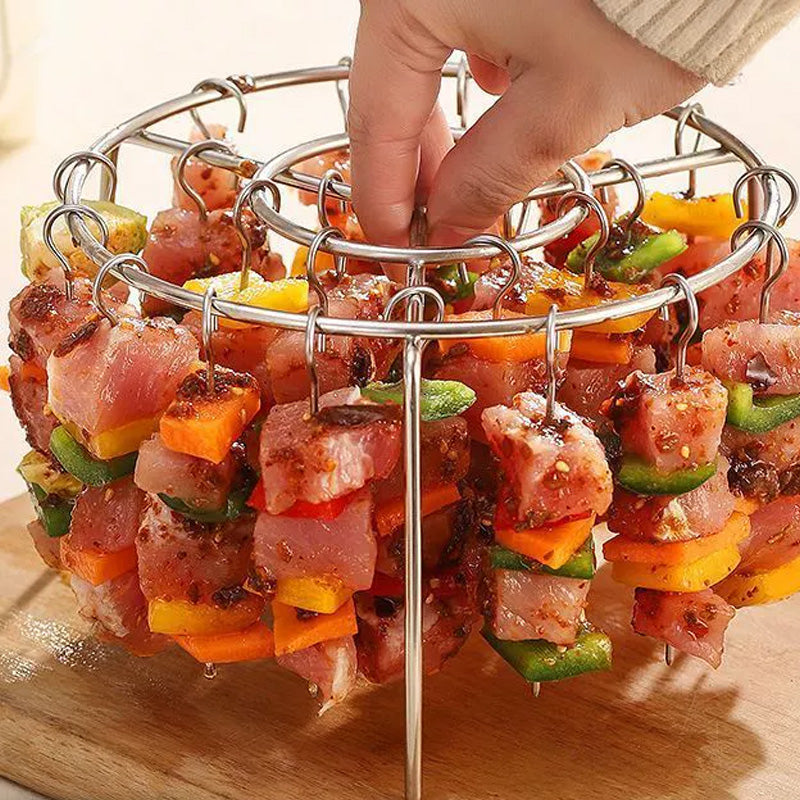 Gratis varmebestandige handsker i begrænset tid🥩Lodret kebabgrill til airfryer + gratis varmebestandige handsker 🍤