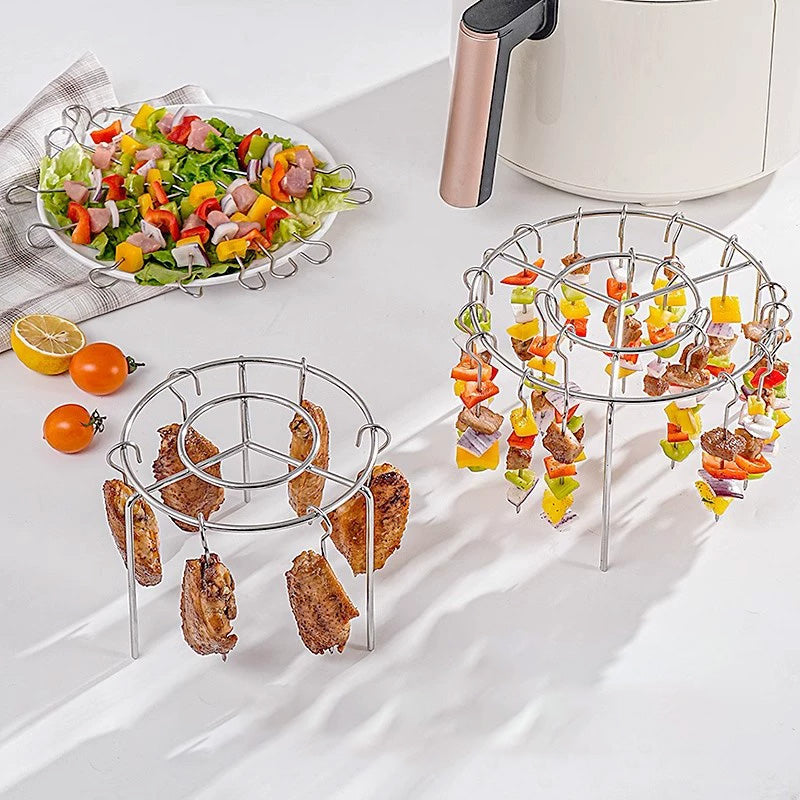 Gratis varmebestandige handsker i begrænset tid🥩Lodret kebabgrill til airfryer + gratis varmebestandige handsker 🍤
