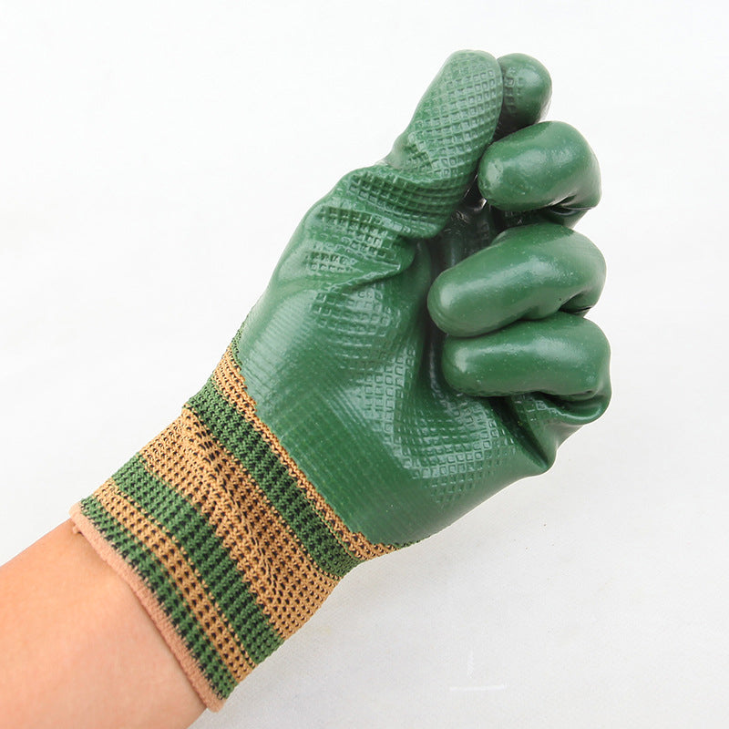 💥 50% RABAT 🎁 Gummibelagte arbejdshandsker med strikket manchet