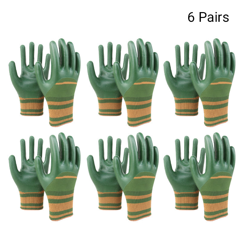 💥 50% RABAT 🎁 Gummibelagte arbejdshandsker med strikket manchet
