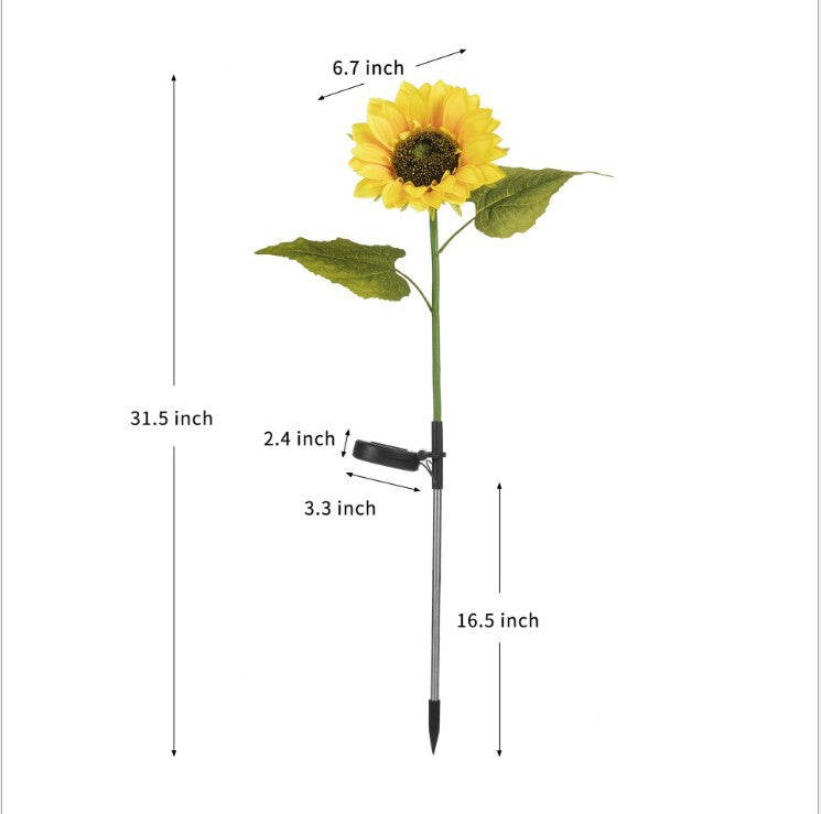 🌻 50% RABAT NU! ☀️ Solcelledrevne solsikkel-lamper – vandtæt havedekoration med evigt lys 💡