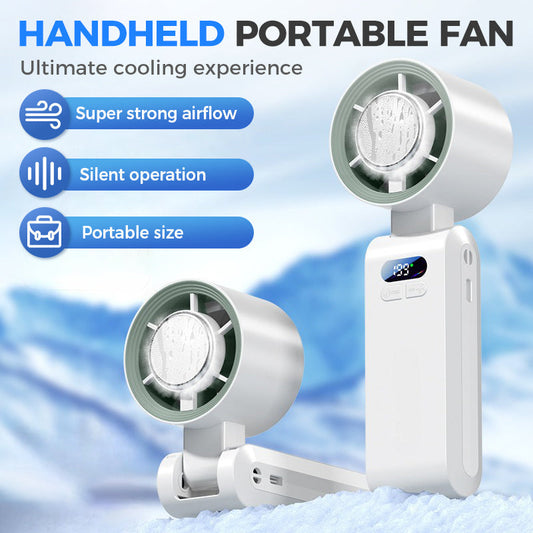 📣📣Varmt tilbud🥳50K+ solgt!🔥Håndholdt bærbar ventilator med iskøler