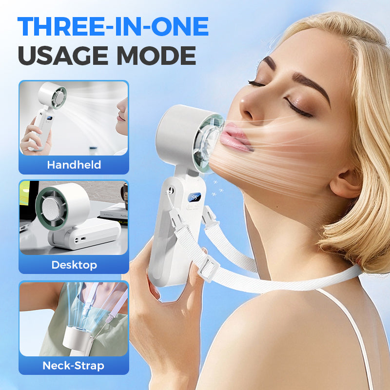 📣📣Varmt tilbud🥳50K+ solgt!🔥Håndholdt bærbar ventilator med iskøler
