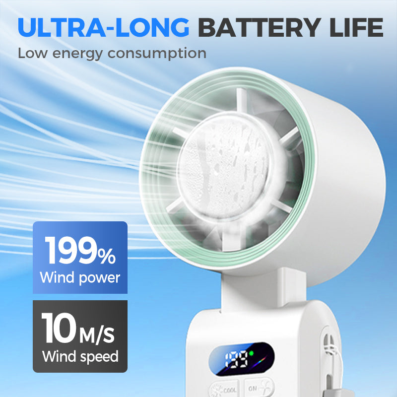 📣📣Varmt tilbud🥳50K+ solgt!🔥Håndholdt bærbar ventilator med iskøler