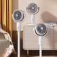 🎊 Sommertilbud: -50 % og gratis fragt 🌀✨ Højdejusterbar oscillerende gulvventilator, meget støjsvag 20 dB, rækkevidde 30 m, luftmængde 2465 m³/t, ventilator med fjernbetjening og køling