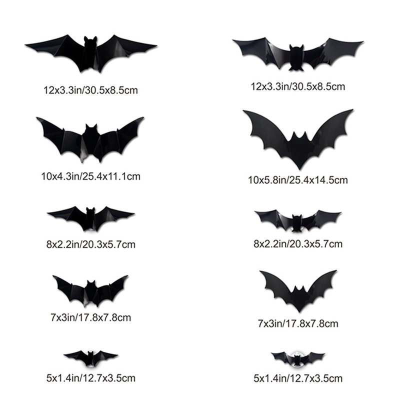 🦇 Halloween-dekoration: 3D LED-væglampe formet som en flagermus
