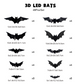 🦇 Halloween-dekoration: 3D LED-væglampe formet som en flagermus
